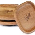 Ball Stack & Store Glass Mason Jars with Wooden Lid, Used for Pantry, Cookies, Flour, Cereal, Rice, Sugar, Tea, Coffee Beans, Spices, Square, 15.6-Cup (Pack of 2)