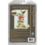 Dimensions 70-65171 Gold Collection Stacked Tea Cups Advanced Counted Cross Stitch Kit, 18 Count White Aida, 7" x 5"