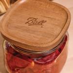 Ball Stack & Store Glass Mason Jars with Wooden Lid, Used for Pantry, Cookies, Flour, Cereal, Rice, Sugar, Tea, Coffee Beans, Spices, Square, 15.6-Cup (Pack of 2)