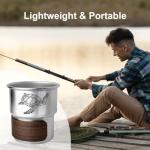 Jutasty Funny Stainless Steel Outdoor Adventurers Cup, Camping Hiking Backpacking Cup, Portable Camping Travel Coffee Cup Mug for Early Morning Coffee Cold Beverages, Animal Theme Turtle, 9.5oz(280ml)