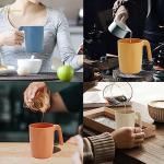 PYRMONT Wheat Straw Cups-Mug Set of 6,Unbreakable Kids Mugs,Reusable Plastic Cup with Handles,16 oz Mug Set for Coffee,Camping,Picnic,Drinking Cups Stackable,BPA-Free,Dishwasher Safe