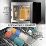 PYRMONT Wheat Straw Cups-Mug Set of 6,Unbreakable Kids Mugs,Reusable Plastic Cup with Handles,16 oz Mug Set for Coffee,Camping,Picnic,Drinking Cups Stackable,BPA-Free,Dishwasher Safe