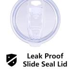 MEBRUDY 19oz Insulated Coffee Mug with Lid, Stainless Steel Double Wall Vacuum Travel Coffee Mug with Handle, Pink