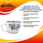 Silver Buffalo Avatar: The Last Airbender Aang and Momo Ceramic Soup Mug | Large Coffee Mugs and Cups, Home & Kitchen Essentials | Anime Manga Gifts And Collectibles | Holds 24 Ounces