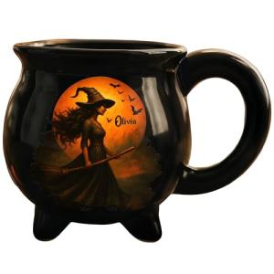 Pawfect House Custom Witch Cauldron Coffee Mug, Witches Brew Personalized Mugs, Witch Mug Gifts For Women, Besties, Family, Witchy Gifts For Women, Best Friends, Personalized Halloween Coffee Mugs