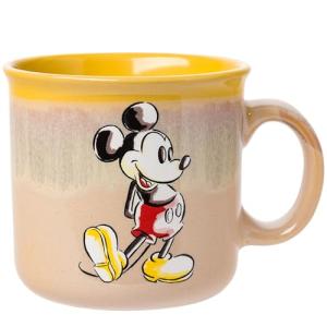 Silver Buffalo Disney Classic Vintage Mickey Mouse Sketch Watercolor Reactive Glaze Ceramic Camper Mug, 20 Ounces