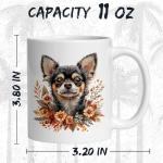 Chihuahua Ceramic Coffee Mug 11oz Chi Teacup Taco Dog - Tea Coffee Mug with Comfortable Grip - Unique Animal Gift Cup for Office or Home - Vibrant Long-Lasting Print ID44991