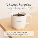 UnBoxMe Mom Heart Mug - Heartfelt Mother's Day Gift | Sentimental Coffee Cup for Mom, Grandma | Minimalist Ceramic Design with Subtle Heart | Dishwasher Safe