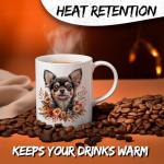 Chihuahua Ceramic Coffee Mug 11oz Chi Teacup Taco Dog - Tea Coffee Mug with Comfortable Grip - Unique Animal Gift Cup for Office or Home - Vibrant Long-Lasting Print ID44991