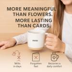 UnBoxMe Mom Heart Mug - Heartfelt Mother's Day Gift | Sentimental Coffee Cup for Mom, Grandma | Minimalist Ceramic Design with Subtle Heart | Dishwasher Safe