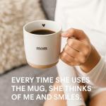 UnBoxMe Mom Heart Mug - Heartfelt Mother's Day Gift | Sentimental Coffee Cup for Mom, Grandma | Minimalist Ceramic Design with Subtle Heart | Dishwasher Safe