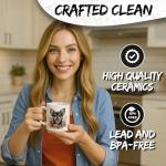 Chihuahua Ceramic Coffee Mug 11oz Chi Teacup Taco Dog - Tea Coffee Mug with Comfortable Grip - Unique Animal Gift Cup for Office or Home - Vibrant Long-Lasting Print ID44991