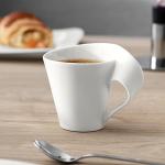 Villeroy & Boch NewWave Café Tea Cup, 6.75 oz, Premium Porcelain, White