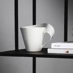Villeroy & Boch NewWave Café Tea Cup, 6.75 oz, Premium Porcelain, White