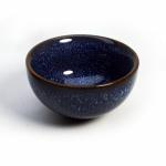 Liang baobao Small Porcelain Cup 3oz,Ceramic Gongfu Tea Cup Set of 2, Chinese Kiln Change Starry Blue Glaze Cups
