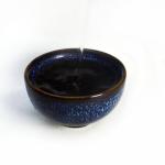 Liang baobao Small Porcelain Cup 3oz,Ceramic Gongfu Tea Cup Set of 2, Chinese Kiln Change Starry Blue Glaze Cups