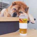 BOBABOO Reusable 24 oz Boba cup with straw set, straw cleaner, and gift box, borosilicate reusable bubble tea cup (White)