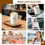 TIPTAP 12oz/350ml Stainless Steel Vacuum Insulated Tumbler, Coffee Travel Mug Spill Proof with Lid, Thermos Cup for Keep Hot/Ice Coffee, Chocolate, Tea and More (White)