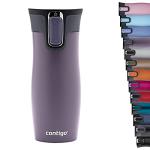 Contigo Unisex's West Loop Autoseal Thermobecher, Edelstahl Isolierbecher, Kaffeebecher to Go, BPA frei, auslaufsicherer Reisebecher mit Easy-Clean-Deckel, hält bis zu 5h Warm, 470 ml, Dark Plum