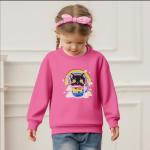 LIFAky Girls Sweatshirt Adorable Black Cat Rainbow Bubble Tea Cup Pattern Long Sleeve Fall Winter Hoodies Size 4-5Y