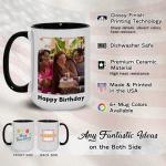 Polinxia Ship Next Day Custom Mug Design Your Own Photo Text Personalized Picture Gifts for Women Men Customized Gift Idea Personalized Coffee Mugs 11oz Black Handle