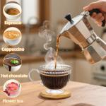 Cididu 4-Piece Ribbed Glass Mug Set