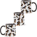 Hilarious Dachshund Coffee Mug, Custom Name Animal Accent Cup 11oz 15oz, Customized Playful Dog Full Wrap Mug, Personalized Cute Pet Ceramic Cup, Funny Puppy Themed Mug, Gift For Kid