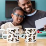 Hilarious Dachshund Coffee Mug, Custom Name Animal Accent Cup 11oz 15oz, Customized Playful Dog Full Wrap Mug, Personalized Cute Pet Ceramic Cup, Funny Puppy Themed Mug, Gift For Kid