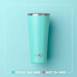 Swig Life 32oz Insulated Tumbler, Travel Coffee Tumbler with Lid, Cup Holder Friendly Travel Coffee Mug, Stainless Steel with Lid (Oh Happy Day)