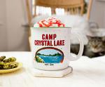Friday the 13th Crystal Lake Ceramic Camper Mug | BPA-Free Travel Coffee Cup For Espresso, Caffeine, Cocoa, Beverage | Home & Kitchen Essentials | Horror Movie Gifts and Collectibles | Holds 20 Ounces