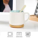 BigNoseDeer Cute Ceramic Donkey Coffee Mug Funny Mug with 3D Animal Inside Kawaii Tea Cup with Spoon and Lid Cool Stuff Christmas Gifts Birthday Mother's Day Cute Gifts for Women Kids 12oz（Donkey）