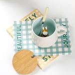 BigNoseDeer Cute Ceramic Donkey Coffee Mug Funny Mug with 3D Animal Inside Kawaii Tea Cup with Spoon and Lid Cool Stuff Christmas Gifts Birthday Mother's Day Cute Gifts for Women Kids 12oz（Donkey）