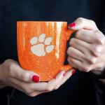 Rico Industries NCAA Clemson Tigers Primary 16 oz Team Color Laser Engraved Ceramic Coffee Mug
