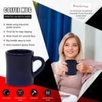 Funny Guy Mugs Classic Retro Diner Coffee Mug - Heavy Duty 10 Oz Stoneware Cup with Easy Grip Handle - Ideal for Hot and Cold Beverages (Blue, 10 Ounce)