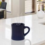 Funny Guy Mugs Classic Retro Diner Coffee Mug - Heavy Duty 10 Oz Stoneware Cup with Easy Grip Handle - Ideal for Hot and Cold Beverages (Blue, 10 Ounce)