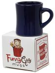 Funny Guy Mugs Classic Retro Diner Coffee Mug - Heavy Duty 10 Oz Stoneware Cup with Easy Grip Handle - Ideal for Hot and Cold Beverages (Blue, 10 Ounce)