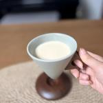 EWCEFIC Retro ceramic coffee mug, Creative Cone coffee cup set for women elegant small- Solid wood handle and coaster - Suitable for home, restaurant, party and office use.250ml/8.45floz