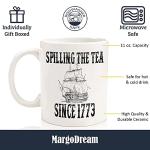 History Teacher Gift Spilling the Tea Since 1773 Coffee Cup, Appreciation Funny History Major Mug, Mugs For History Teacher Men For Woman Birthday Christmas Teacher's Day Gifts White Coffee Mug 11 Oz