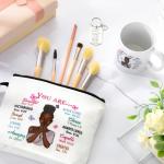 Reginary 3 Pcs Christian Gifts for African American Women Bible Verse Makeup Bag Christian Pencil Pouch 11 oz Religious Coffee Mug Inspirational Keychain Faith Based You Are Loved Gifts