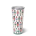 Swig Life 22oz Insulated Tumbler, Travel Coffee Tumbler with Lid, Cup Holder Friendly Travel Coffee Mug, Stainless Steel Thermos (Classic Nutcracker)
