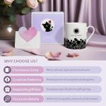 Lovift Coffee Mug Birthday Gift for Women, Novelty Ceramic Tea Cup Christmas Gifts, Unique Funny Heat Color Changing Mug for Him, Her, Best Friend, Mom, Sister, Teacher. 12 oz. (Sunflower)