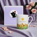 Lovift Coffee Mug Birthday Gift for Women, Novelty Ceramic Tea Cup Christmas Gifts, Unique Funny Heat Color Changing Mug for Him, Her, Best Friend, Mom, Sister, Teacher. 12 oz. (Sunflower)