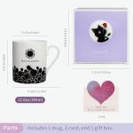 Lovift Coffee Mug Birthday Gift for Women, Novelty Ceramic Tea Cup Christmas Gifts, Unique Funny Heat Color Changing Mug for Him, Her, Best Friend, Mom, Sister, Teacher. 12 oz. (Sunflower)