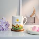 Lovift Coffee Mug Birthday Gift for Women, Novelty Ceramic Tea Cup Christmas Gifts, Unique Funny Heat Color Changing Mug for Him, Her, Best Friend, Mom, Sister, Teacher. 12 oz. (Sunflower)