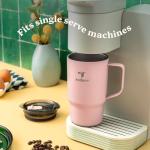 REDUCE Hot1 18 oz Hot1 Stainless Steel Insulated Mug with Temperature Adjusting Lid - Dual-Wall Vacuum, Cupholder Friendly - Keeps Drinks Hot for 6 Hours - Ideal for Coffee, Tea & Other - Baked Clay