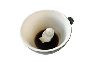 Creature Cups OWL Ceramic Cup (11 Ounce, Emerald Green Exterior) - Hidden 3D Animal Inside Emerges As You Drink - Holiday, Birthday Drinkware Gift for Farm Animal, Bird, Coffee & Tea Lovers
