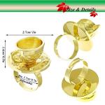 RechicGu Polish Golden Vintage Fairytale 3D Tea Cup Saucer Ring Party Fairy Tale Hatter Wonderland Cosplay Fancy Dress