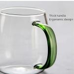 Clear Borosilicate Glass Coffee Mug with Black Handle, 450ml/16oz, Ideal for Coffee, Tea, Beer, and Beverages – Durable, Gift-Ready Glass Mug