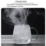 Clear Borosilicate Glass Coffee Mug with Black Handle, 450ml/16oz, Ideal for Coffee, Tea, Beer, and Beverages – Durable, Gift-Ready Glass Mug