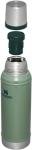 Stanley Classic Legendary Vacuum Bottle 1.0 qt | Wide Mouth with Leakproof Cup Lid | Keep Drinks Hot or Cold | Packable for Travel | Insulated Stainless Steel Thermos | BPA-Free | Hammertone Green